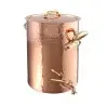 Mauviel M'Tradition Copper Soup Station W/L + Tap with Bronze Handles - 9.36''- 4.1 Qt