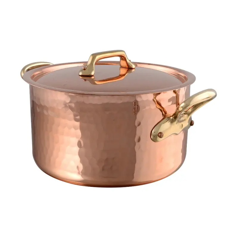Mauviel M'Tradition Copper Stewpan W/L with Bronze Handles - 10.92''- 9 L / 9.6 Qt Mauviel M'Tradition Copper Stewpan W/L with Bronze Handles - 10.92''- 9 L / 9.6 Qt