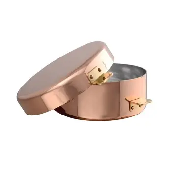 Mauviel M'Tradition Copper "Pomme - Anna" Saucepan with Bronze Handles - 9.36''- 3.8 L / 4 Qt