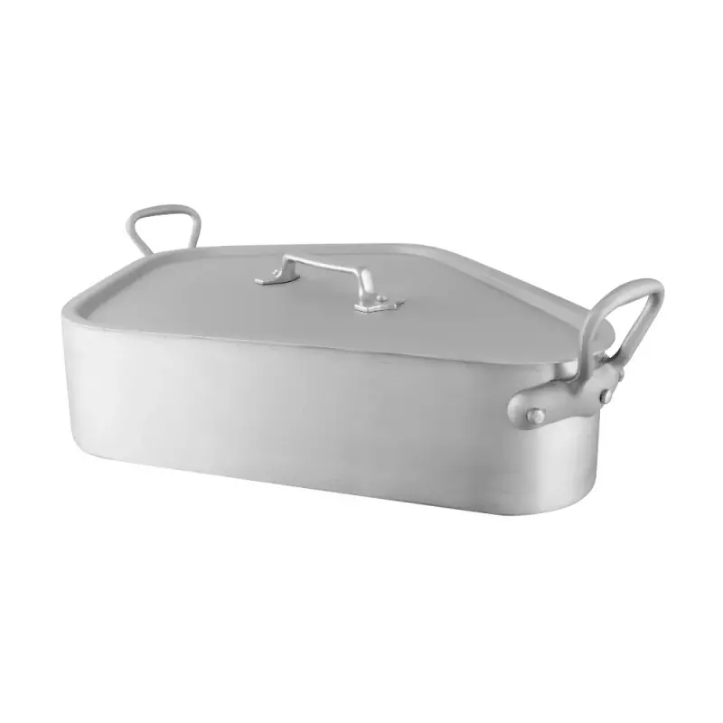 Mauviel M'Tradition Copper Turbot Kettle W/L + Gridle with Aluminium Handles - 19.6 x 15.7'' Mauviel M'Tradition Copper Turbot Kettle W/L + Gridle with Aluminium Handles - 19.6 x 15.7''