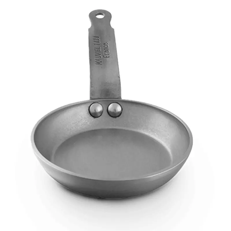 Mauviel M'Steel Steel Blinis Frypan with Steel Handles - 4.68'' Mauviel M'Steel Steel Blinis Frypan with Steel Handles - 4.68''