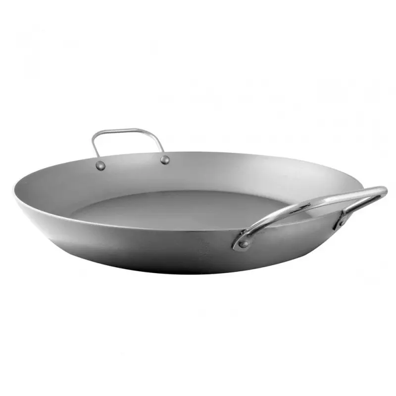 Mauviel M'Steel Steel Paella Pan with Steel Handles - 15.6''- 7.6 Qt