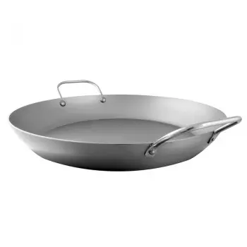 Mauviel M'Steel Steel Paella Pan with Steel Handles - 14.04''- 7.3 Qt