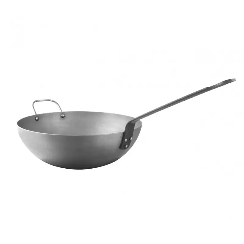 Mauviel M'Steel Steel Wok with Steel Handles - 11.7''- 5.4 Qt Mauviel M'Steel Steel Wok with Steel Handles - 11.7''- 5.4 Qt