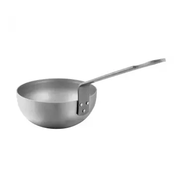Mauviel M'Steel Steel Curved Splayed Sautepan with Steel Handles - 9.36''