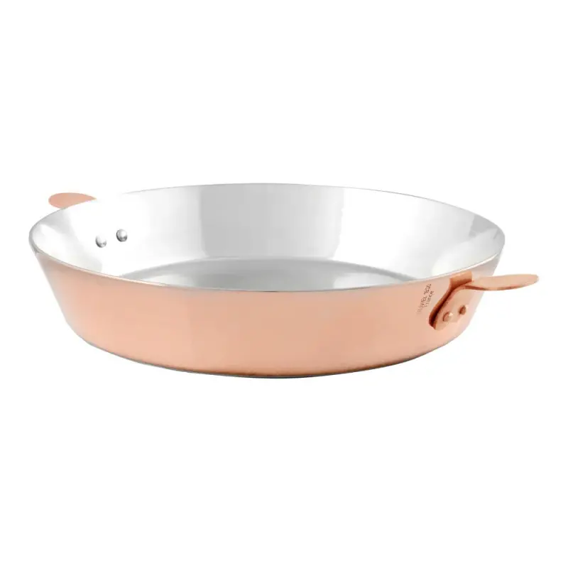 Mauviel M'Passion Copper Tatin Mold with Stainless Steel Handles - 10.92''