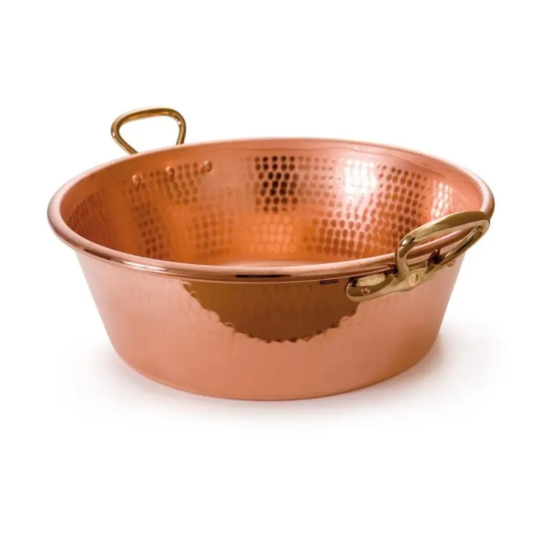 Mauviel M'Passion Copper Hammered Copper Jam pan with Bronze Handles - 17.16''- 16.5 L / 17.4 Qt Mauviel M'Passion Copper Hammered Copper Jam pan with Bronze Handles - 17.16''- 16.5 L / 17.4 Qt