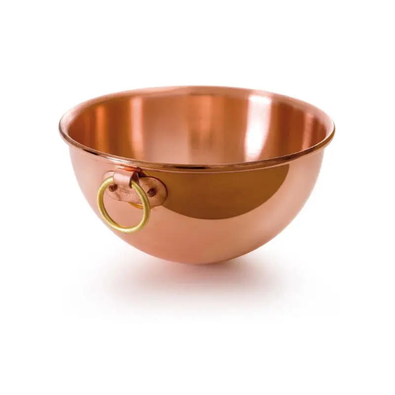 Mauviel M'Passion Copper Egg Beating Bowl with Ring with Bronze Handles - 11.7''- 7.3 L / 7.8 Qt Mauviel M'Passion Copper Egg Beating Bowl with Ring with Bronze Handles - 11.7''- 7.3 L / 7.8 Qt
