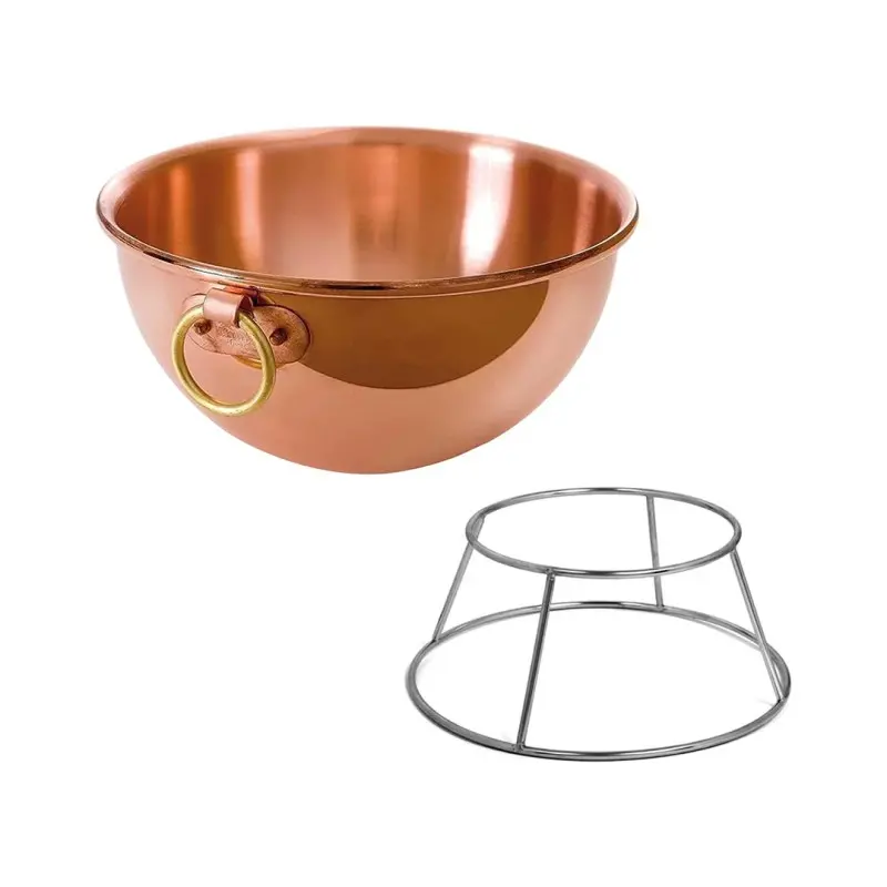 Mauviel M'Passion Copper Mauviel M'Passion Copper Egg White Beating Bowl With Ring & Support - 2.8 Qt
