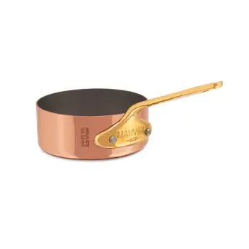 Mauviel M'Minis Copper Sautepan with Bronze Handles - 2.73''- 0.1 L / 0.2 Qt