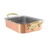 Mauviel M'Minis Copper Roasting pan with Bronze Handles - 7.1 x 5.5''- 4.7 L / 1.8 Qt