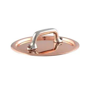 Mauviel M'Minis Copper Lid with Stainless Steel Handles - 3.51''