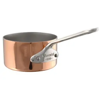 Mauviel M'Minis Copper Saucepan with Stainless Steel Handles - 3.51''- 0.3 L / 0.3 Qt
