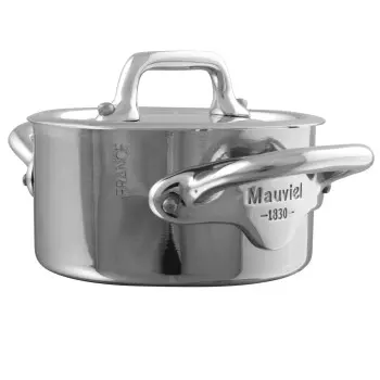 Mauviel M'Minis Stainless Steel Cocotte W/L with Stainless Steel Handles - 3.51''- 0.3 L / 0.4 Qt