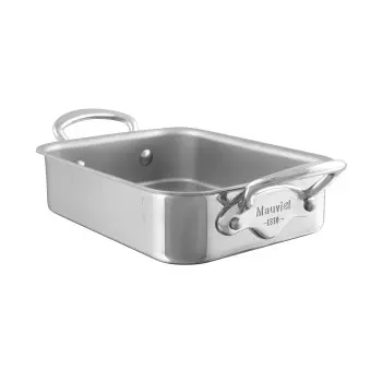 Mauviel M'Minis Stainless Steel Roasting pan with Stainless Steel Handles - 5.5 x 3.9''