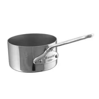 Mauviel M'Minis Stainless Steel Saucepan with Stainless Steel Handles - 3.51''- 0.3 L / 0.4 Qt