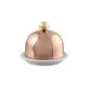 Mauviel M'Minis Copper Butter Dish with Bronze Handles - 3.5''- .04 L / .04 Qt