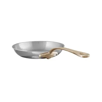 Mauviel M'ELITE B Stainless Steel POELE 30 M'ELITE B with Bronze Handles -