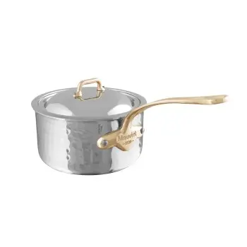 Mauviel M'ELITE B Stainless Steel CASSEROLE 16 A/CB M'ELITE BZ with Bronze Handles -