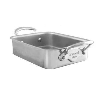 Mauviel M'Elite Stainless Steel Roasting pan with Stainless Steel Handles - 7.1 x 5.5''