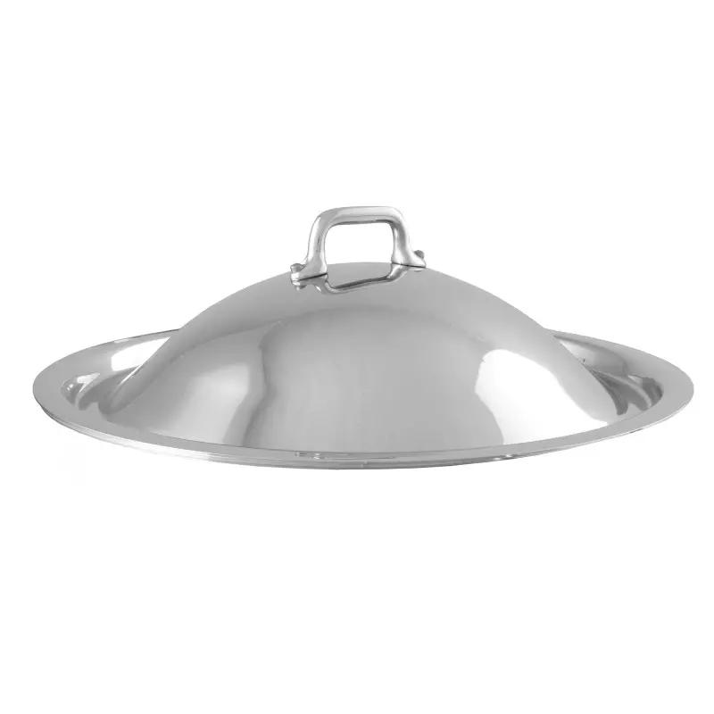 Mauviel M'Elite Stainless Steel Lid with Stainless Steel Handles - 7.8'' Mauviel M'Elite Stainless Steel Lid with Stainless Steel Handles - 7.8''