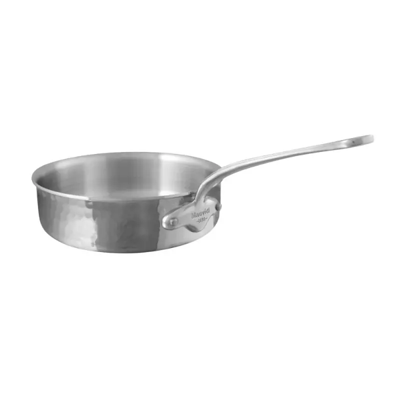 Mauviel M'Elite Stainless Steel Sautepan with Stainless Steel Handles - 9.36''