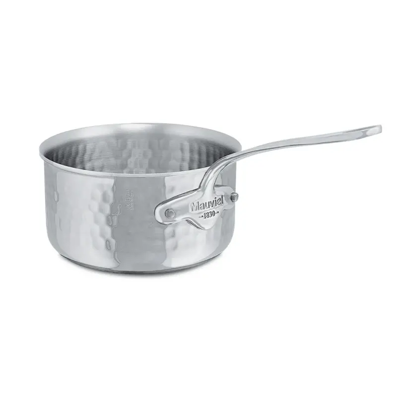 Mauviel M'Elite Stainless Steel Saucepan with Stainless Steel Handles - 7.02''