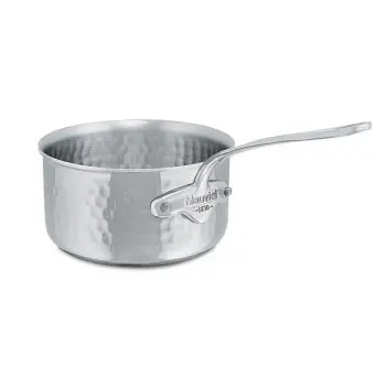 Mauviel M'Elite Stainless Steel Saucepan with Stainless Steel Handles - 4.68''- 0.8 L / 0.9 Qt