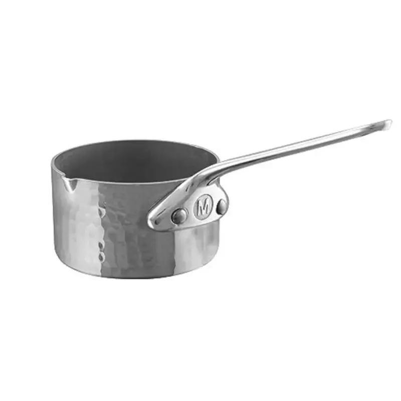 Mauviel M'Elite Stainless Steel Saucepan with Lip with Stainless Steel Handles - 1.95'' Mauviel M'Elite Stainless Steel Saucepan with Lip with Stainless Steel Handles - 1.95''