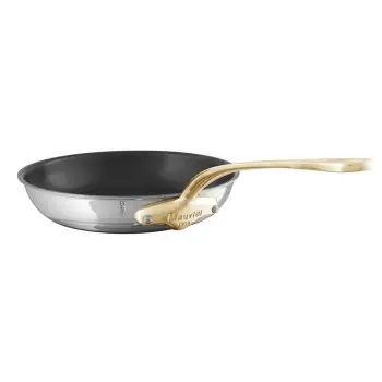 Mauviel M'Cook B Stainless Steel Frypan Eclipse + with Bronze Handles - 10.92''