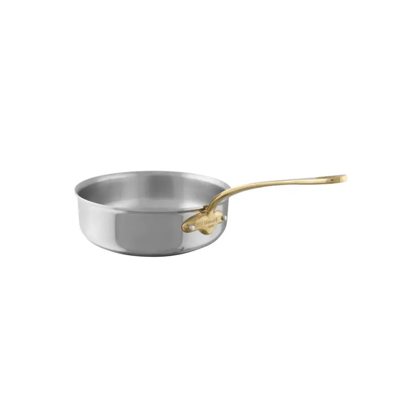 Mauviel M'Cook B Stainless Steel Sautepan with Bronze Handles - 9.36''- 3.1 L / 3.4 Qt Mauviel M'Cook B Stainless Steel Sautepan with Bronze Handles - 9.36''- 3.1 L / 3.4 Qt