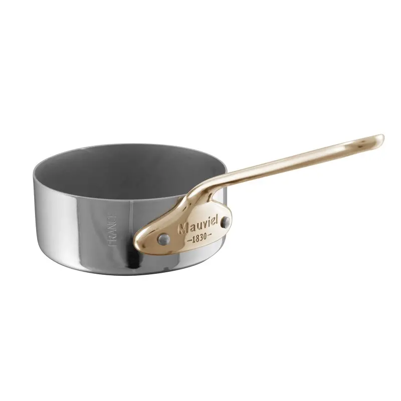 Mauviel M'Cook B Stainless Steel Plat à sauter with Bronze Handles - 9''