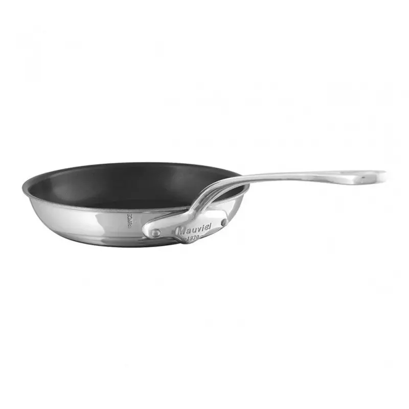 Mauviel M'Cook Stainless Steel Frypan Eclipse + with Stainless Steel Handles - 9.36''- 1.9 Qt