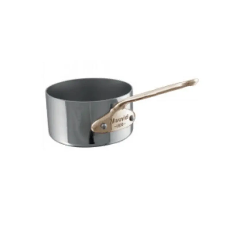Mauviel M'Cook B Stainless Steel Casserolette with Bronze Handles - 9''