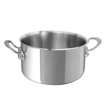 Mauviel M'COOK 5 Stainless Steel Mauviel M'COOK 5-Ply Stewpan, Cast Stainless Steel Handles - 6.2 Qt