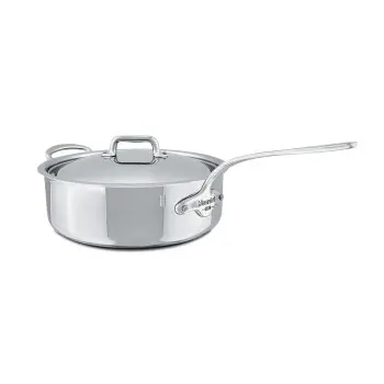 Mauviel M'Cook Stainless Steel Sautepan W/L with Stainless Steel Handles - 10.92''- 5.9 L / 6.6 Qt