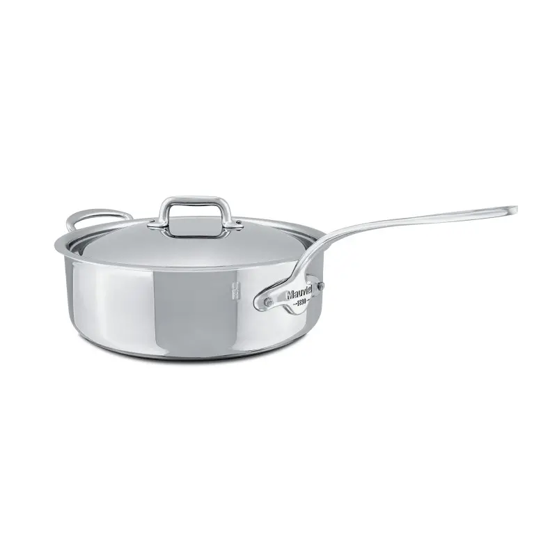 Mauviel M'Cook Stainless Steel Sautepan W/L with Stainless Steel Handles - 10.92''- 5.9 L / 6.6 Qt Mauviel M'Cook Stainless Steel Sautepan W/L with Stainless Steel Handles - 10.92''- 5.9 L / 6.6 Qt