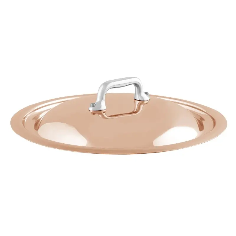 Mauviel M'6 S Copper COPPER CURVED LID 6,30 with Stainless Steel Handles - 6.24'' Mauviel M'6 S Copper COPPER CURVED LID 6,30 with Stainless Steel Handles - 6.24''