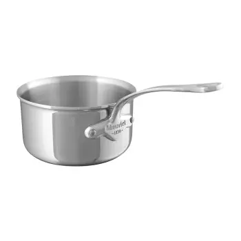 Mauviel M'Cook Stainless Steel Saucepan with Stainless Steel Handles - 5.46''- 1.1 L / 1.2 Qt