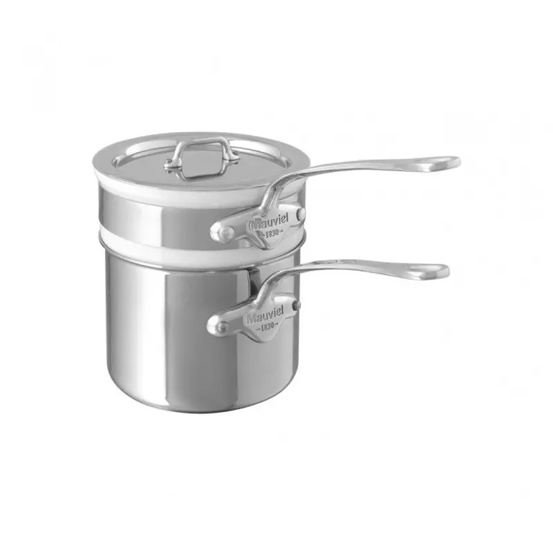Mauviel M'Cook Stainless Steel Bain Marie with Stainless Steel Handles - 4.68''- 0.8 L / 0.9 Qt