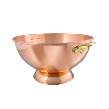 Mauviel M'30 Copper Champagne Bowl with Bronze Handles - 15.6''