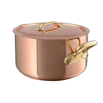 Mauviel M'200 B Copper Cocotte W/L with Bronze Handles - 10.92''