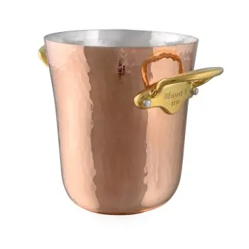 Mauviel M'30 Mauviel M'30 Hammered Copper Ice Bucket with Brass Handles - 4.7-In ''
