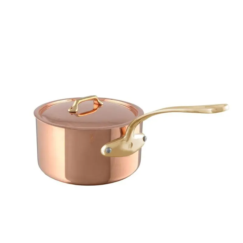 Mauviel M'200 B Copper Saucepan W/L with Bronze Handles - 7.8'' Mauviel M'200 B Copper Saucepan W/L with Bronze Handles - 7.8''