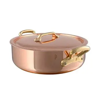 Mauviel M'200 B Copper Rondeau W/L with Bronze Handles - 5 qt