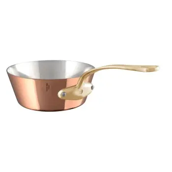 Mauviel M'200 B Copper Splayed Sautepan with Bronze Handles - 9.36''
