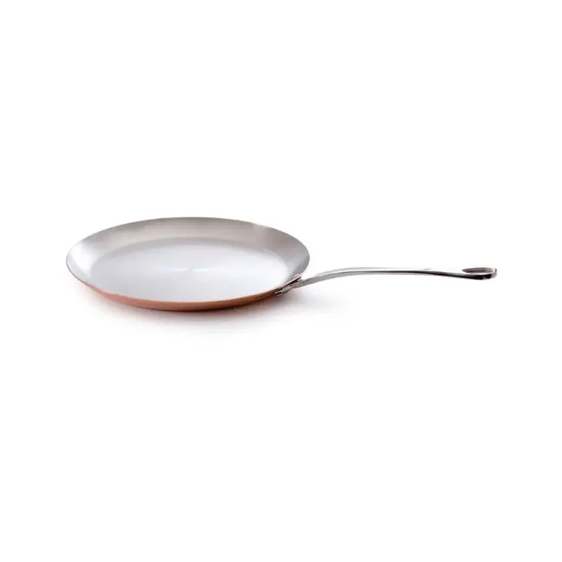 Mauviel M'150 S Copper Crepe Pan with Stainless Steel Handles - 11.7'' Mauviel M'150 S Copper Crepe Pan with Stainless Steel Handles - 11.7''