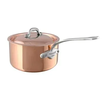 Mauviel M'150 S Copper Saucepan W/L with Stainless Steel Handles - 6.24''