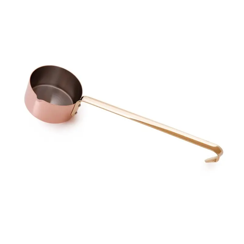 Mauviel Accessoires Saucepan with Lip and Long Handle with Bronze Handles - 3.51''- .3 L / .4 Qt Mauviel Accessoires Saucepan with Lip and Long Handle with Bronze Handles - 3.51''- .3 L / .4 Qt