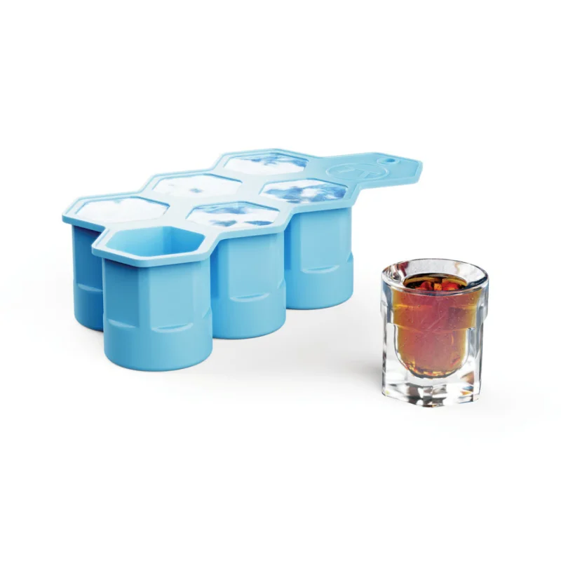 Ice-Shot Hexagon Cup Silicone Mold - 6 Cavities
